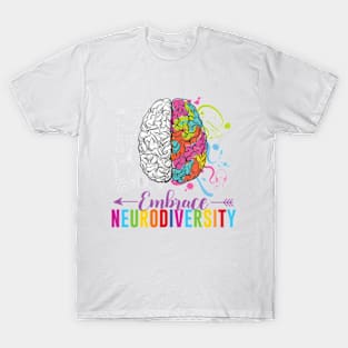 Embrace Neurodiversity Brain T-Shirt